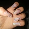 Glitter Gradient Press on Nails Medium Coffin False Nails Designs