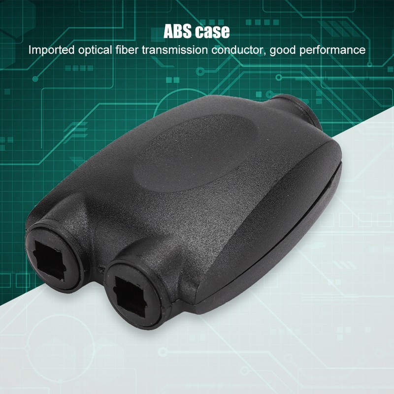 2PCS SPDIF Square Port Optical Fiber 1 Input 2 Output