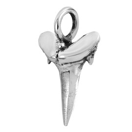 AeraVida Mini Shark Tooth Pendant 925 Sterling Silver, Sterling Silver, No information