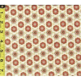 Kyoto Garden Asian - Kyoto Garden - Small Floral Medallions - CM1676-Cream - By Half Yard