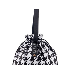 Reusable Lunch Bag,Canvas Drawstring Lunch Bag, Lunch Tote for Work, School, or Picnics, Lightweight & Waterproof, Keeps Food Fresh All Day (W&B)