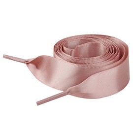 Jamron Flat Silk Satin Ribbon Shoelaces 2 cm Wide for Trainers Ballerinas Pumps P13, Lotus Pink