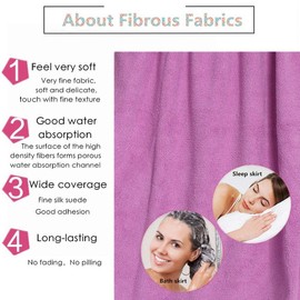 Toalla Envolvente, ANGGREK Juego de Envoltura Corporal para Baño de Spa para Mujer(Morado claro)