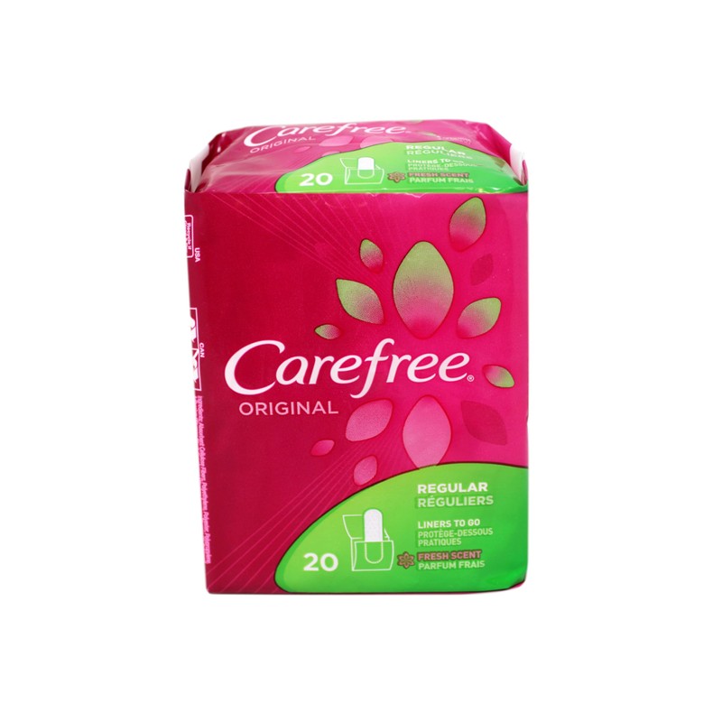 Carefree Original Regular Pantiliners to Go, Fresh Scent, 20 Count