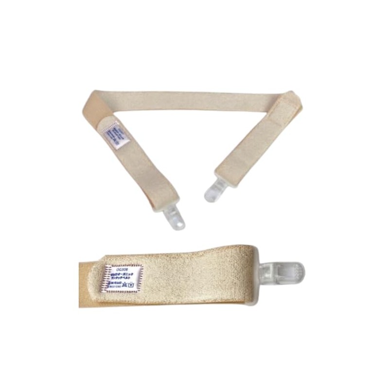 Wide Mesh One-Touch Belt 308B (Free), Beige