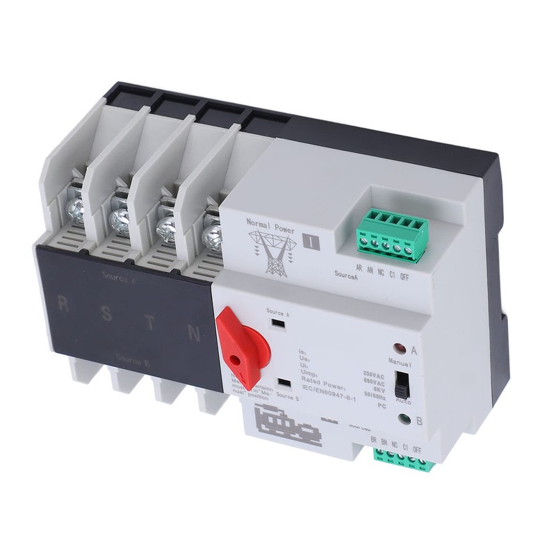 4P Dual Power Automatic Transfer Switch Uninterruptible Transfer Switch AC230V