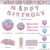 191 Pcs Mermaid Birthday Decorations Mermaids Themed Party Supplies. Including