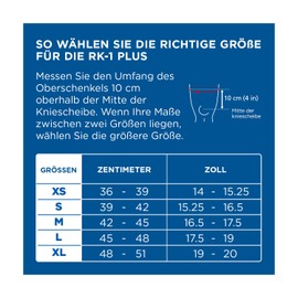 Zamst RK-1 Plus Knee Support - Knee Support for IT Band Syndrome (Runner's Knee) - Compression Knee Support Men & Knee Support Women - Functional Bandage Knee for Running with Spiral Lace Structure
