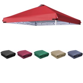Canopy Replacement Top with Air Vent and Buckle for 8x8 Tent Frame, (White)