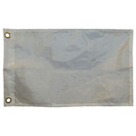 Ant Enterprises White Solid Color Plain Boat Motorcycle Poly Flag Grommets 12x18 12"x18" UV Resistant