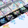 Mesiyun Nail Art Mermaid Flake Sequins 3D Acrylic Holographic Chunky