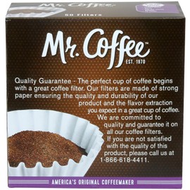 Mr. Coffee Basket Coffee Filters, 8-12 Cup, White Paper, 8-inch, 50-Count Boxes (Pack of 12) (Packaging May Vary)