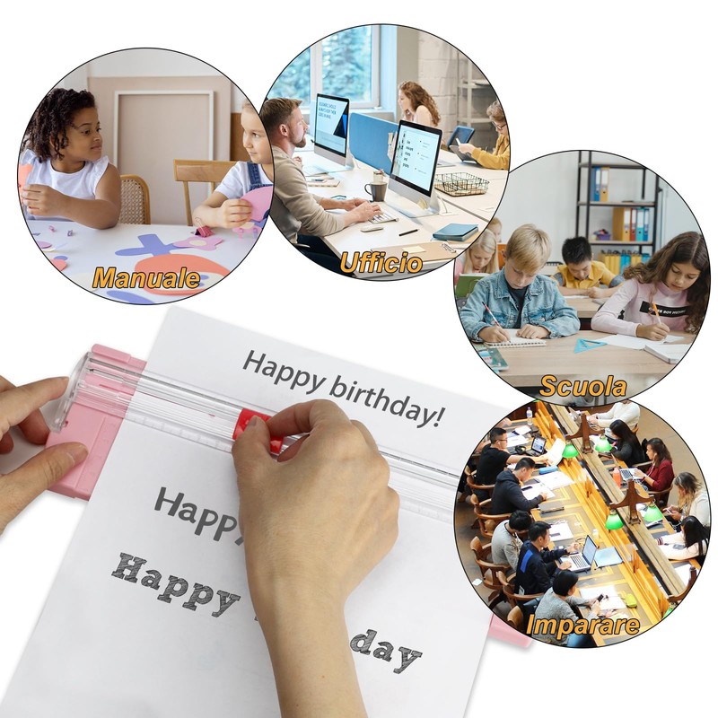 Mini Taglierina per Carta,Tagliacarte a Ghigliottina A4 A5 con Protezione