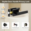 KAMOTA Privacy Door Levers, 8 Pack Matte Black Door Handles