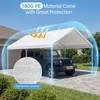 Birodeko Carport Canopy Replacement Cover, 180G Heavy-Duty PE Fabric Garage