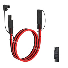 ELFCULB 12AWG 3FT SAE Extension Cable 3 6 10 20 35 50FT SAE to SAE Quick Disconnect Wire Harness SAE Connector SAE Plug for Automotive RV Battery Solar Panel (3FT)