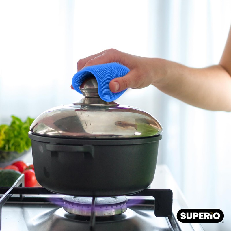 Silicone Heat Resistant Dishwasher Sponge, Fruit Cleaner, Vegetable Washer, Non