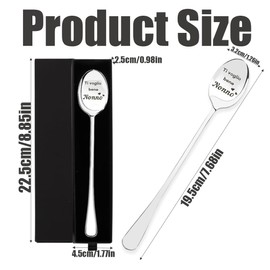 Grandma and Grandpa Gift, 1 Piece Coffee Spoon with Engraving for Best Grandparents for Birthday, Easter Gift, Birthday, Anniversary, Wedding Anniversary Gifts, Christmas Gifts