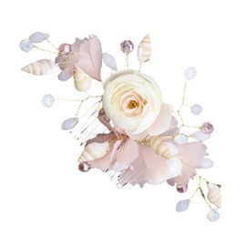 Healvian Elegant Wedding Hair Comb for Bride Floral Side Comb Hair Accessory for Special Occasions for Weddings Birthdays and Anniversaries