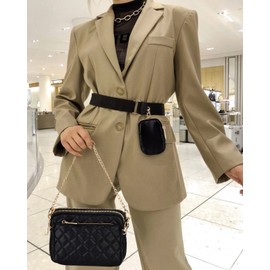 UTO Small Crossbody Bags for Women 3 in 1 Trendy Belt Purse Fashion Designer Mini Cute Sling Fanny Chest Pack