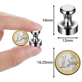 Wukong Wukong 20 Stück Starke Magnete Whiteboard, 12×16mm Neodym Magnete Extra Stark, Kegelmagnete Extra Stark für Magnettafel, Kühlschrank und Whiteboard.