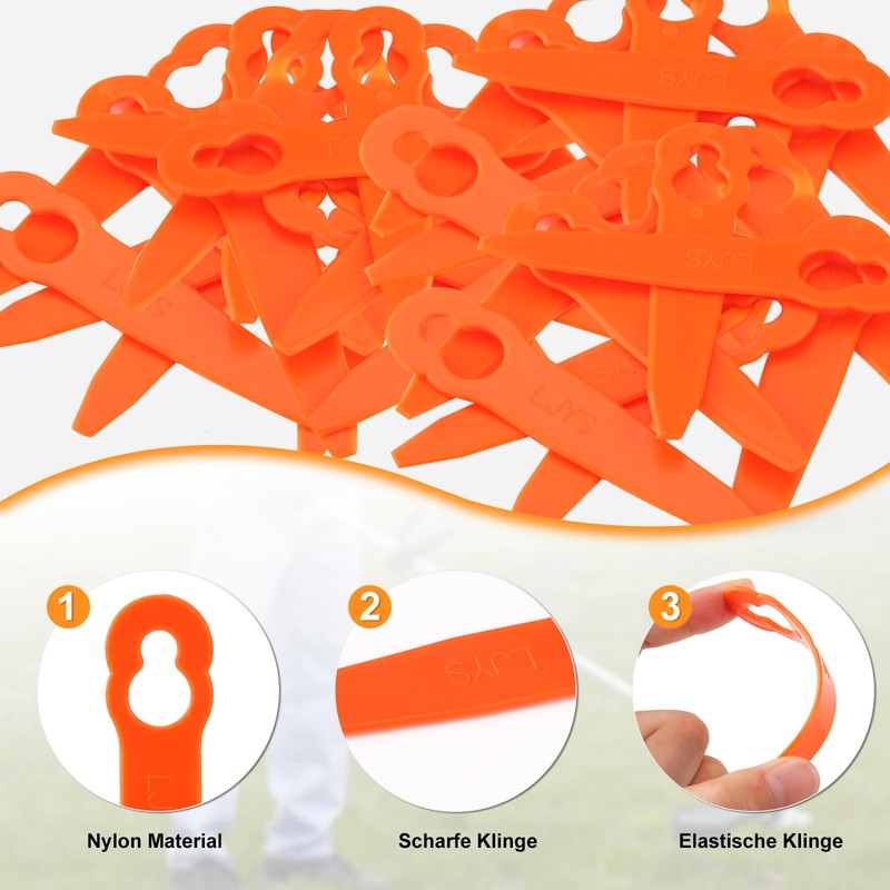 Pack of 120 Replacement Plastic Blades, Compatible with Stihl Polycut
