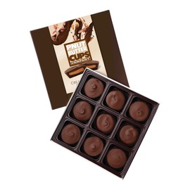 Dark Peanut Butter Cups by Pnut Butter Cups | Creamy Texture, Delicious Taste, Bite-Sized Snack | Family Recipe | 9 Piece Box
