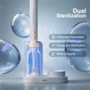 Electric Toothbrush Set with Drying & Sanitizing Holder, 8 Replacement