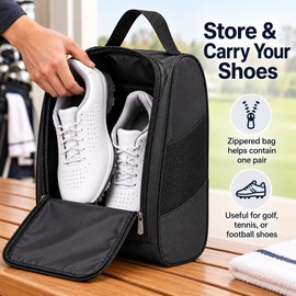 Portable Golf Shoe Bag – Breathable Oxford Cloth Carrier for Sports & Travel