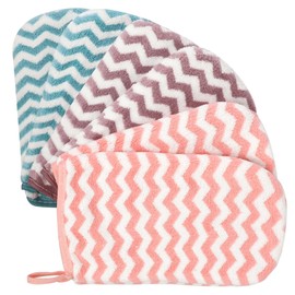 PHOGARY Face Cloths Body Wash Mitt, Super Absorbent & Soft Face Towels Facial Mitts, Reusable Makeup Remover Cloth Facial Cleansing Cloths, Coral Fleece Microfiber Wash Cloth,13x20cm,6pack,Wavy