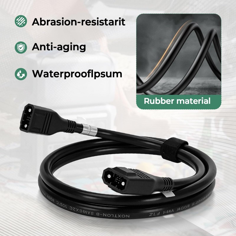 Extra Battery Cable for EcoFlow,2M 8AWG XT150 Extension Cord Compatible