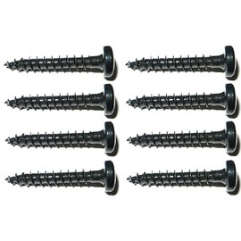 foto-kontor 8 Assy Panhead Special Wood Screws 4 x 25 mm in Black Thread Asymmetrical Speaker Screws