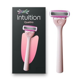 Wilkinson Sword Intuition Quattro Razors for Women, Handle Plus 1 Women’s Razor Blade Refill