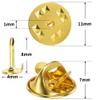 SANJAOYEE Lapel Pin Clasp Lapel Pin Batch Diameter 11mm Silver