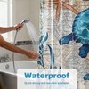 Final Friday Nautical Shower Curtain Teal Sea Turtles Theme Fabric