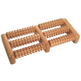 Croll and Denecke Wooden Foot Roller, 2 x 3 rolls