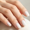 Uñas postizas blancas cortas cuadradas – 32 piezas de uñas
