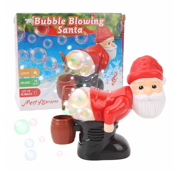 Bubble Machine Christmas Figure, Funny Santa Claus Bubble Maker for