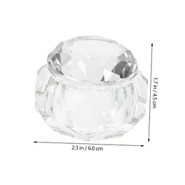 NOLITOY Nail Cup with Lid Crystal Mixing Container for Manicures Easy to Use Nail Liquid Cup and DIY Enthusiasts