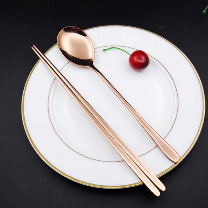 MOONMN Set of 2 Stainless Steel Spoons Pink