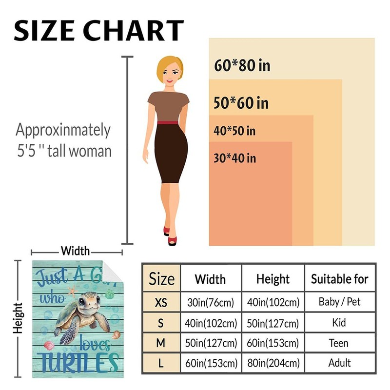 Sea Turtle Blanket - Soft, Fuzzy & Warm - 40"x50"