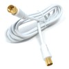 DRUT 2m RF TV Aerial Male to F Type Connector