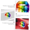 ULTECHNOVO 3pcs Reflective Rainbow Lip Car Decal Durable Automobile Sticker