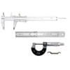 NORTOOLS Vernier - Calibre de metal con micrómetro y regla