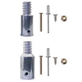 DGBRSM 2PCS 1 in & 7/8 in Threaded Tip Replacement Ultra Threaded Tip Repair Kit Pole Handle Replacement Extension Pole Adapter Tips for Extension Poles Repairing