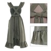 Vibsion Vintage Ruffle Apron for Women Colonial Pioneer Pinafore Apron