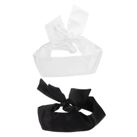 FOMIYES 2pcs Adjustable Satin Sleep Eye Mask Soft Light Blocking Blindfolds for Travel Meditation Napping Lightweight Black White Covers for Comfort and Relaxation