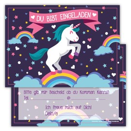 Children's Birthday Party Invitations for Boys or Girls (Assorted Designs Pack of 12)