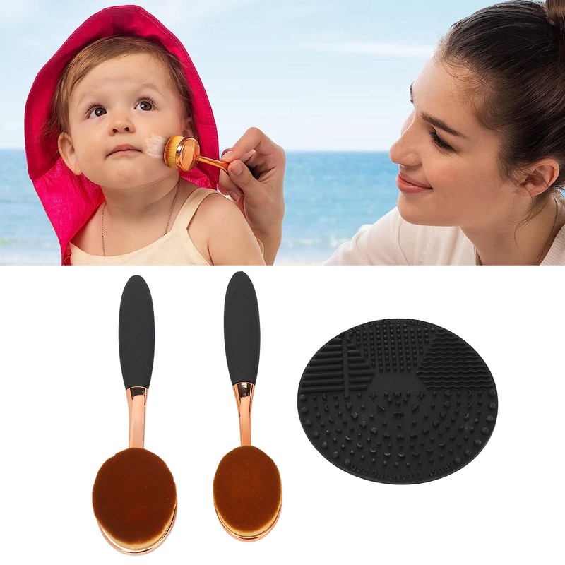 2pcs Sunscreen Applicator Brush Soft Fiber Hair Sunscreen Brush with