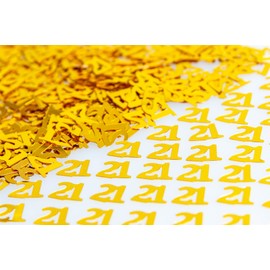 56g Gold 21st Birthday Confetti Foil Metallic Glitz Table Scatter Sprinkles Age Bday Party Decorations